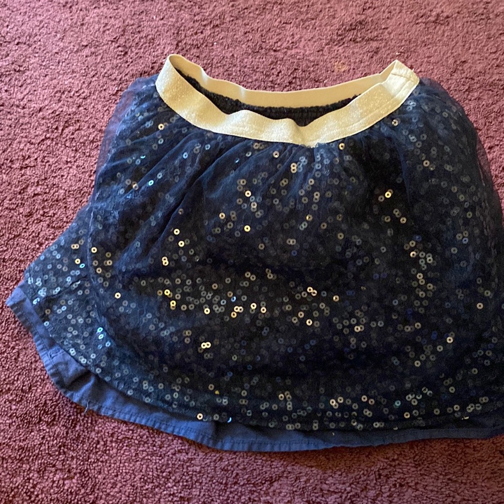 OSHKOSH Girl’s SKIRT Size 8 Navy blue sequins